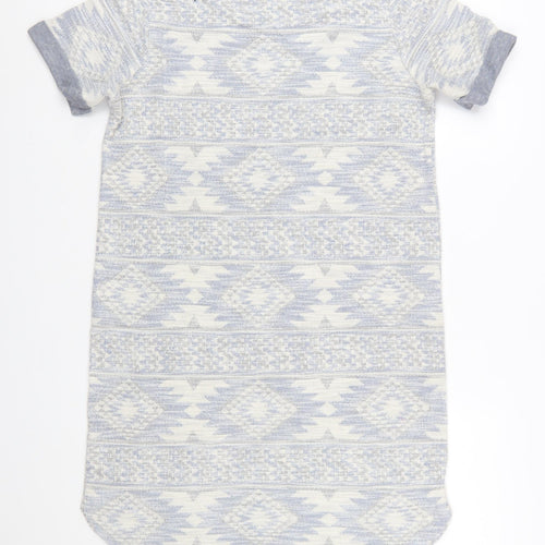 Next Women Grey Aztec Knit T-Shirt Dress Size 12