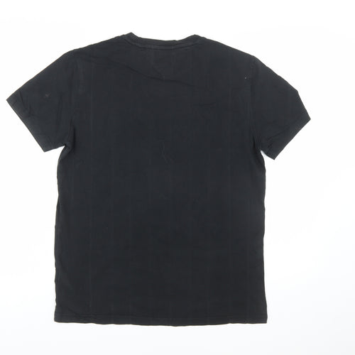Tommy Jeans Men's Black Cotton Crew Neck Short Sleeve T-Shirt M