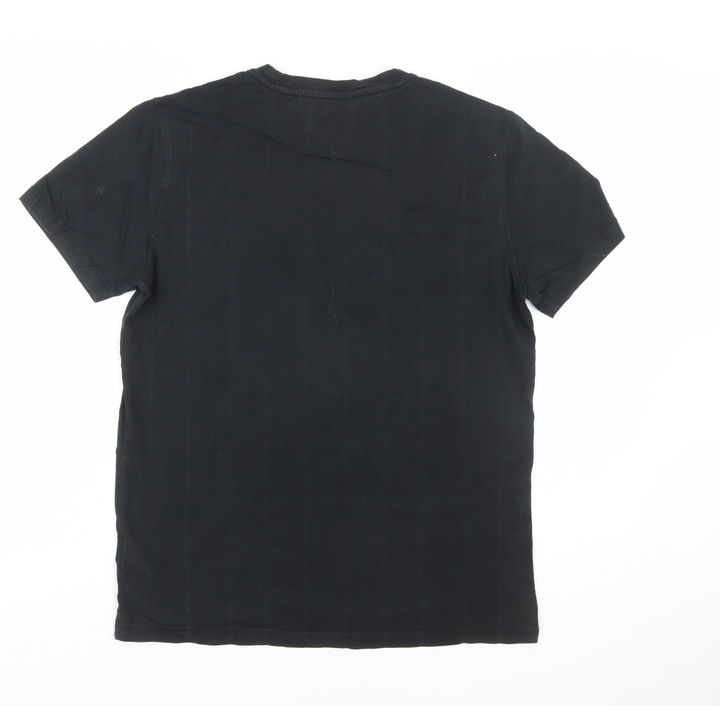 Tommy Jeans Men's Black Cotton Crew Neck Short Sleeve T-Shirt M