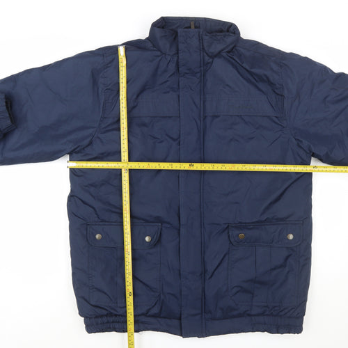 Pierre Cardin Men's Blue XL Puffer Jacket Winter Zip Coat