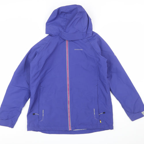 Craghoppers Women Purple Waterproof Hooded Rain Coat UK 12