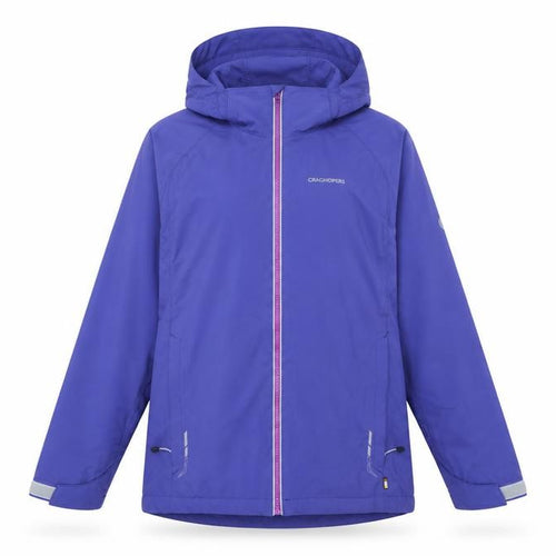 Craghoppers Women Purple Waterproof Hooded Rain Coat UK 12