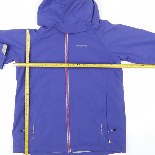 Craghoppers Women Purple Waterproof Hooded Rain Coat UK 12
