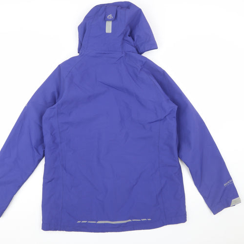 Craghoppers Women Purple Waterproof Hooded Rain Coat UK 12