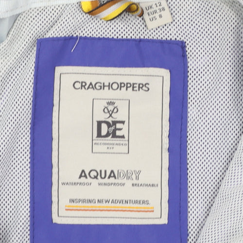 Craghoppers Women Purple Waterproof Hooded Rain Coat UK 12