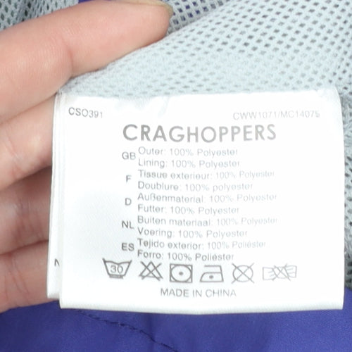 Craghoppers Women Purple Waterproof Hooded Rain Coat UK 12