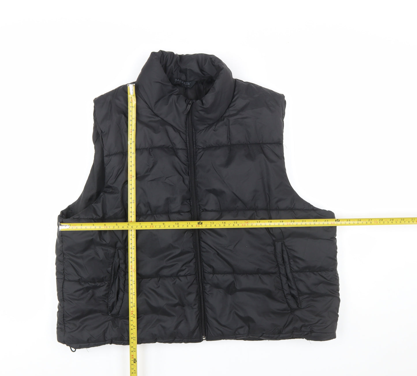 DAILYSZN Women’s Black Puffer Waistcoat M Quilted Lightweight Vest