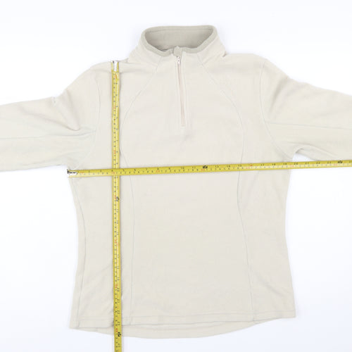 Quechua Women Beige Fleece 1/4 Zip Pullover Sweatshirt Size 14