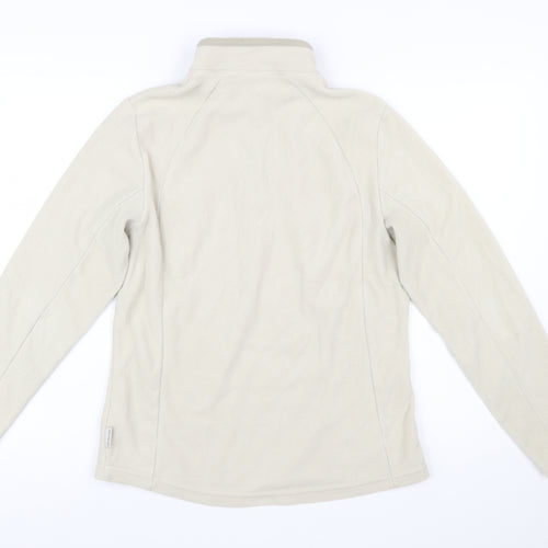 Quechua Women Beige Fleece 1/4 Zip Pullover Sweatshirt Size 14