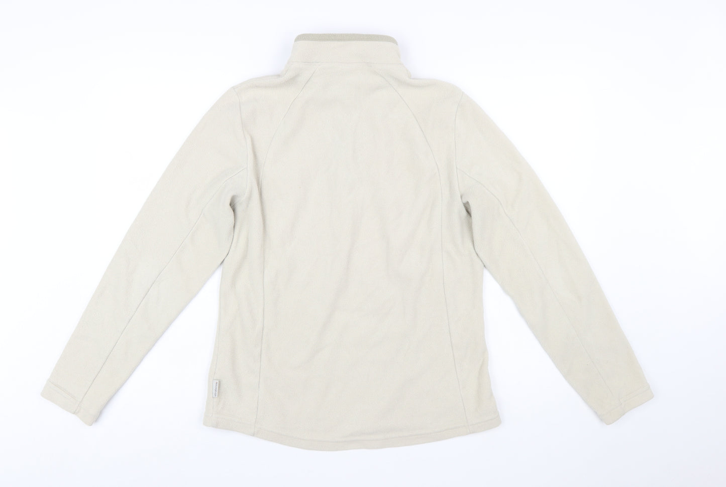 Quechua Women Beige Fleece 1/4 Zip Pullover Sweatshirt Size 14