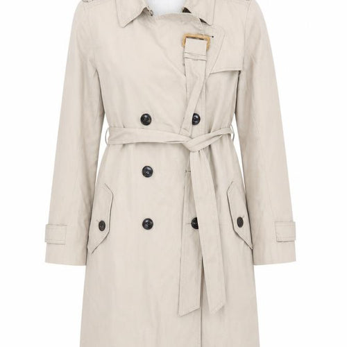 Gap Women’s Beige Cotton Trench Coat Belted Long Size S