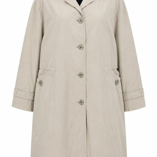 Misty Harbor Women Beige Long Trench Coat Size 10 Classic Belted