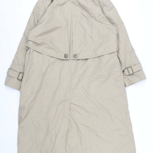 Misty Harbor Women Beige Long Trench Coat Size 10 Classic Belted