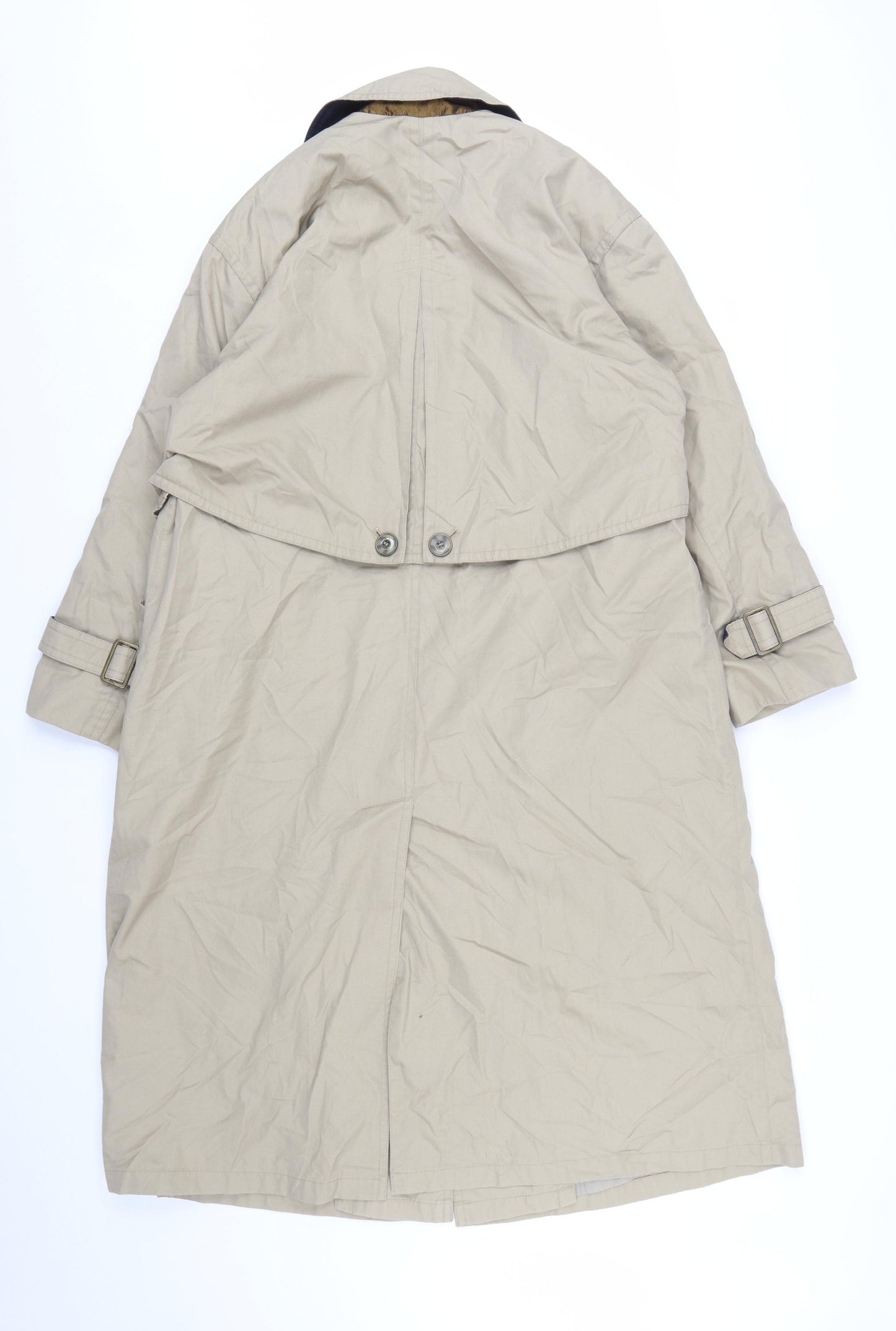 Misty Harbor Women Beige Long Trench Coat Size 10 Classic Belted