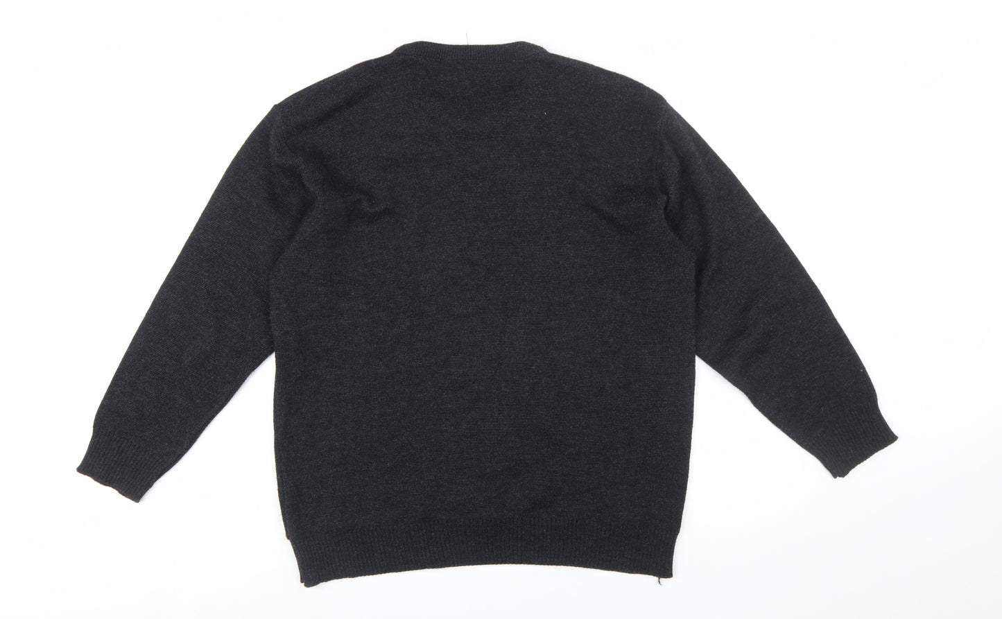 Winterbeck by Peter Gribby Mens Black Geometric Wool Blend Pullover XL