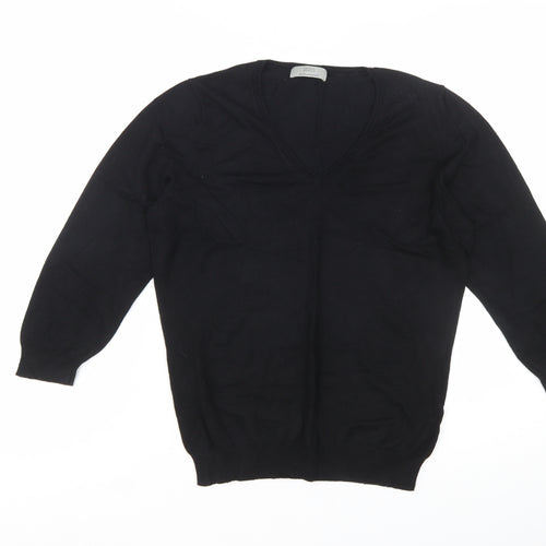 Marks and Spencer Women’s Black V-Neck Knit Jumper Size 14
