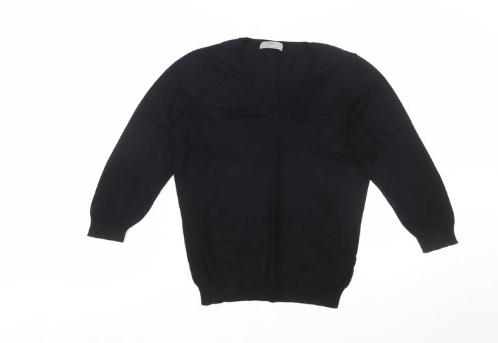 Marks and Spencer Women’s Black V-Neck Knit Jumper Size 14