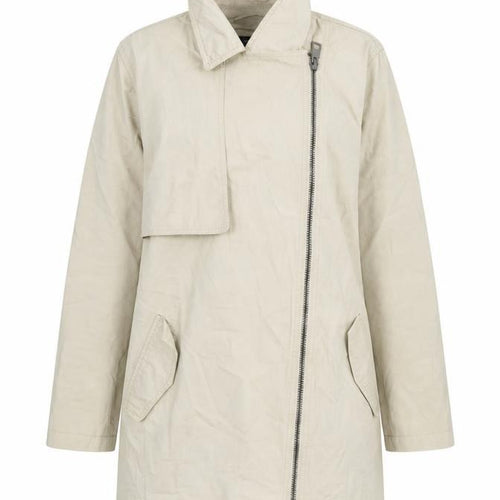 Zara Women Beige Cotton Belted Trench Coat Size 14