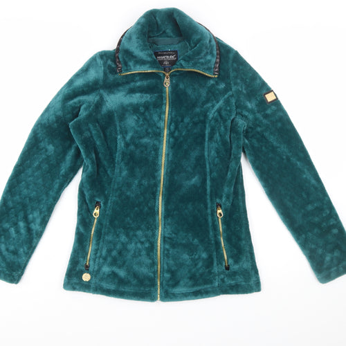 Regatta Women's Green Fleece Zip Jacket Size 12 Outdoor Style