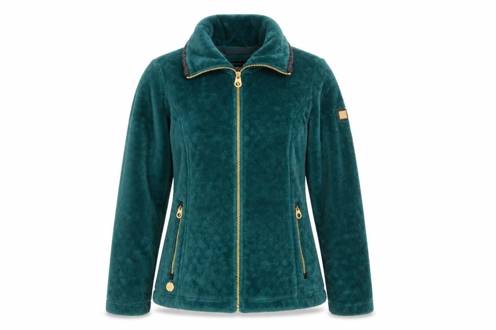 Regatta Women's Green Fleece Zip Jacket Size 12 Outdoor Style