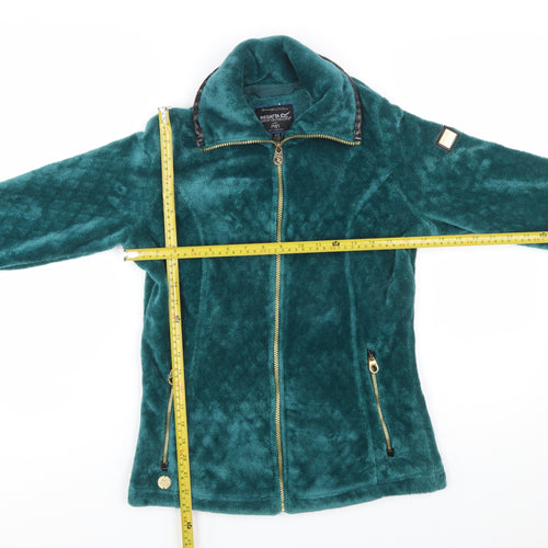 Regatta Women's Green Fleece Zip Jacket Size 12 Outdoor Style