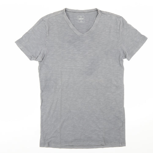Gap Men's Grey V-Neck Lightweight Cotton T-Shirt Size S