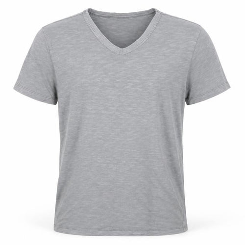 Gap Men's Grey V-Neck Lightweight Cotton T-Shirt Size S