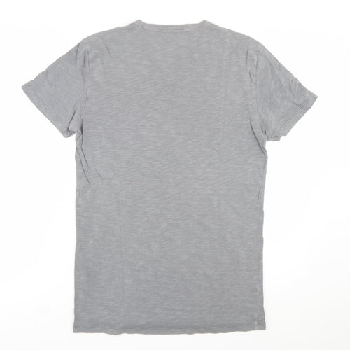 Gap Men's Grey V-Neck Lightweight Cotton T-Shirt Size S
