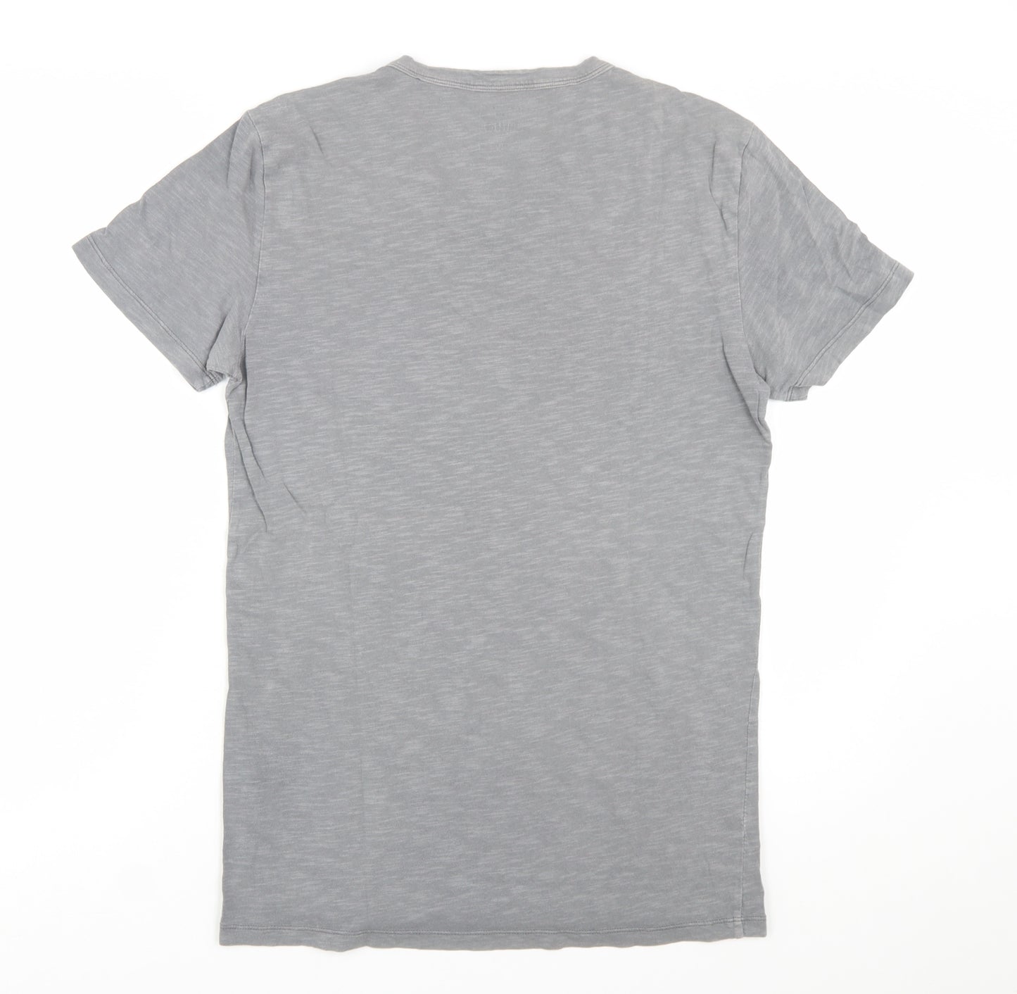 Gap Men's Grey V-Neck Lightweight Cotton T-Shirt Size S
