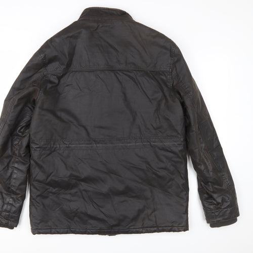 BHS Men’s Brown Waxed Cotton Field Jacket Medium 38in Regular Fit