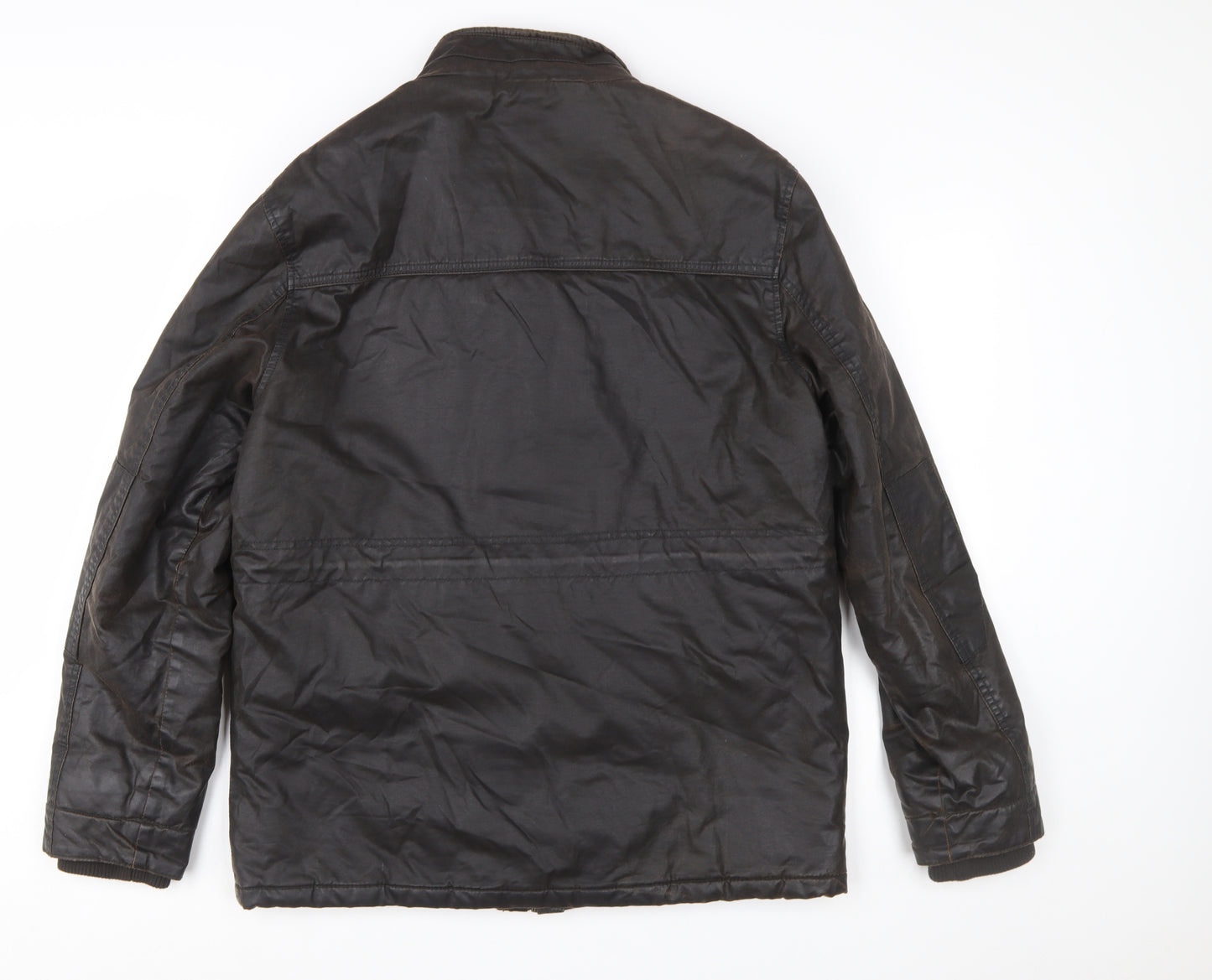 BHS Men’s Brown Waxed Cotton Field Jacket Medium 38in Regular Fit