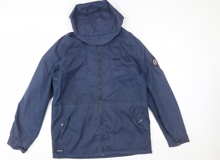 Regatta Men's Blue Waterproof Hooded Jacket M Hiking Outdoor