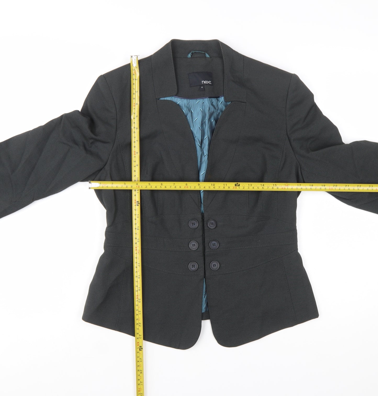 Next Women’s Black Size 12 Tailored Blazer Jacket Single-Breasted