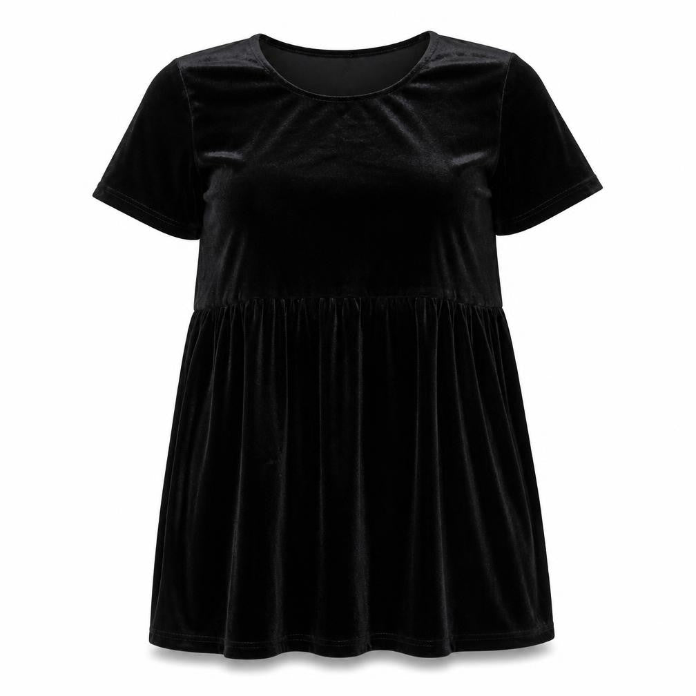 Little Lies Women’s Black Velvet Short A-Line Dress Size L