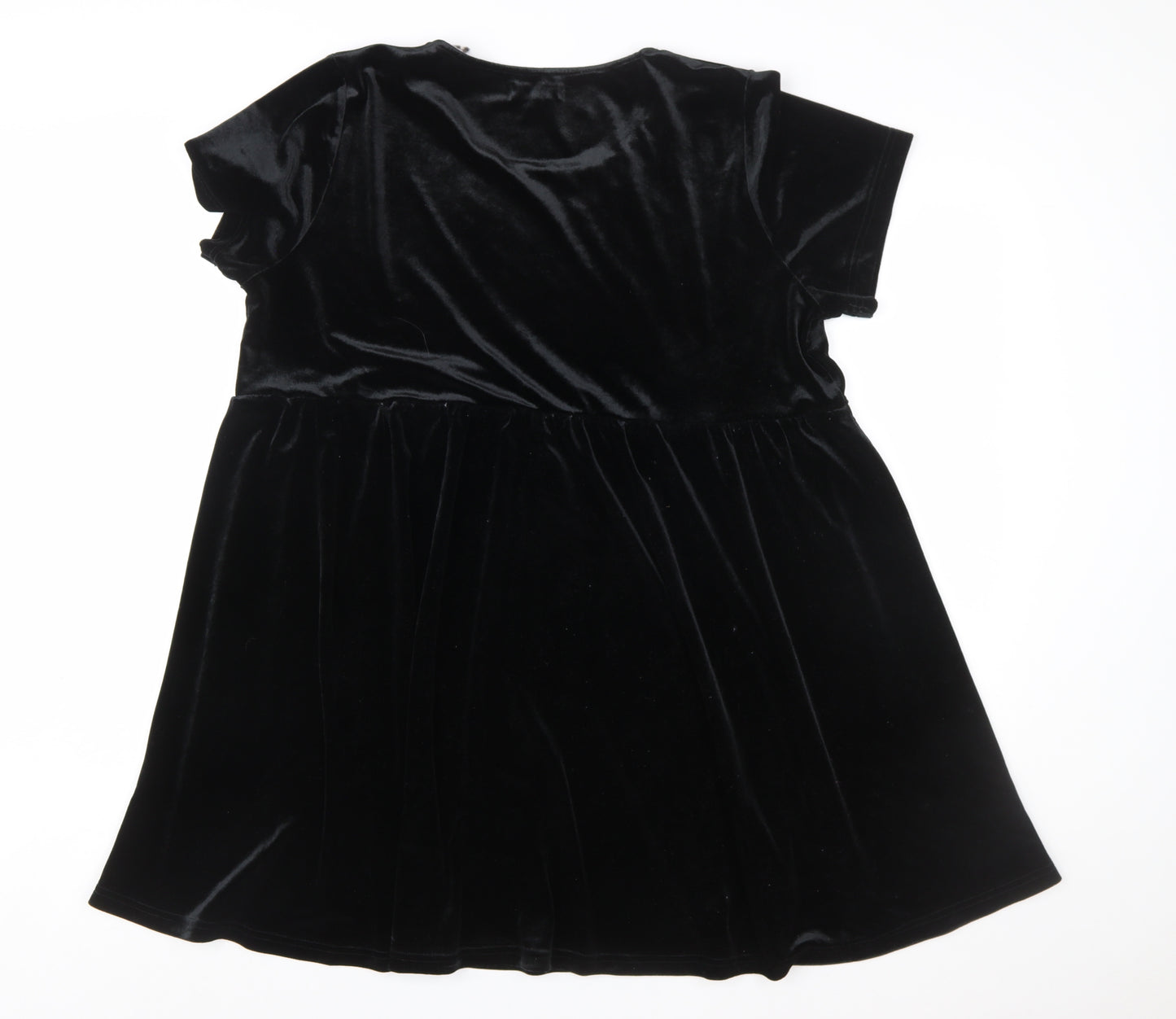 Little Lies Women’s Black Velvet Short A-Line Dress Size L