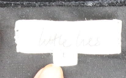 Little Lies Women’s Black Velvet Short A-Line Dress Size L