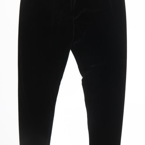 USA Pro Womens Black Size 16 Velvet Ankle Leggings