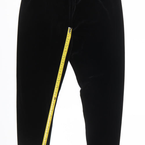 USA Pro Womens Black Size 16 Velvet Ankle Leggings