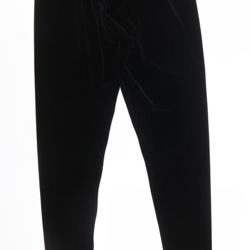 USA Pro Womens Black Size 16 Velvet Ankle Leggings