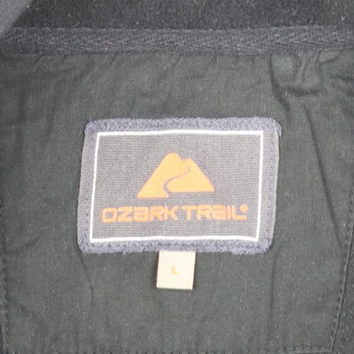 Ozark Trail Men's Black Fleece Full Zip Jacket Size L Outdoor Casual