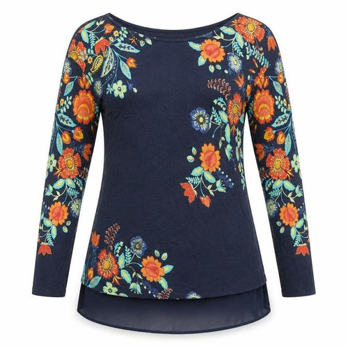Marks and Spencer Women’s Blue Floral Embroidered Tunic Blouse Size 8