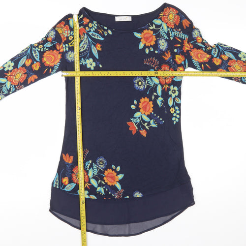 Marks and Spencer Women’s Blue Floral Embroidered Tunic Blouse Size 8