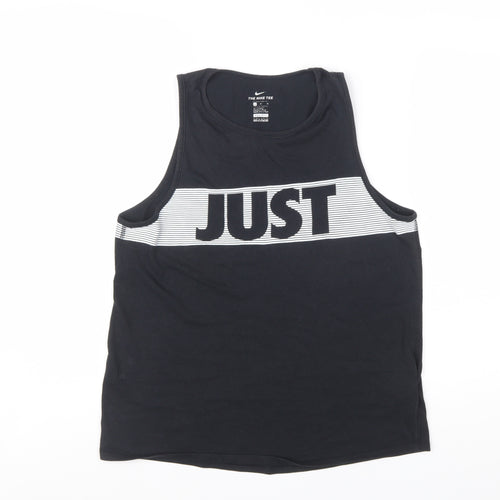 Nike Men's Black Dri-Fit Tank Top M Graphic Sports Vest