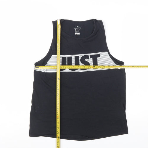 Nike Men's Black Dri-Fit Tank Top M Graphic Sports Vest
