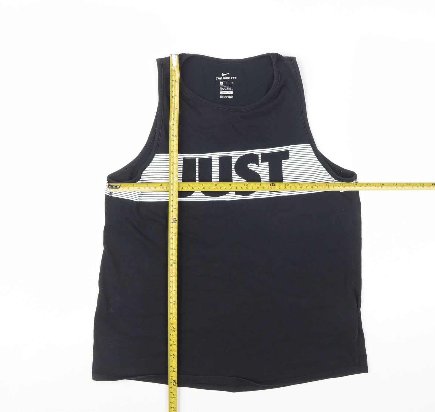 Nike Men's Black Dri-Fit Tank Top M Graphic Sports Vest
