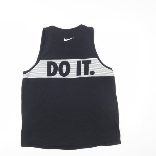 Nike Men's Black Dri-Fit Tank Top M Graphic Sports Vest