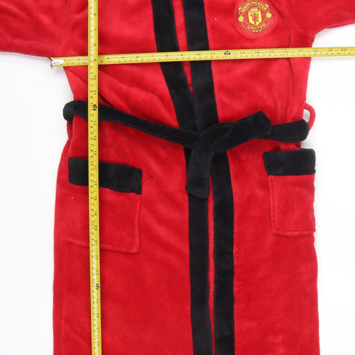 Manchester United Boys Red Fleece Hooded Robe 13-14 Years Official Product