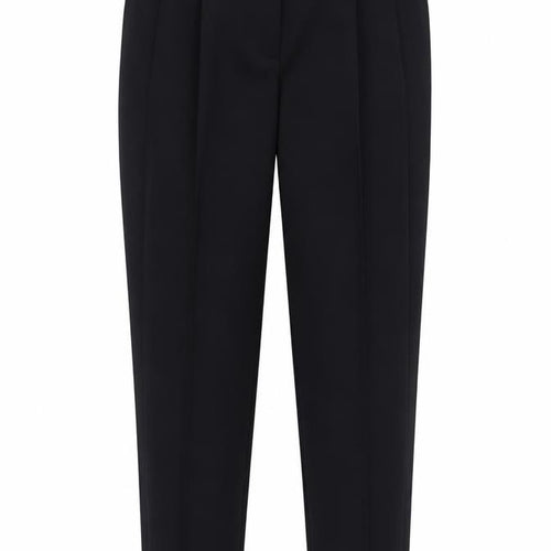 Mango Women Black Suit Trousers Size 8 Polyester Pleated Style