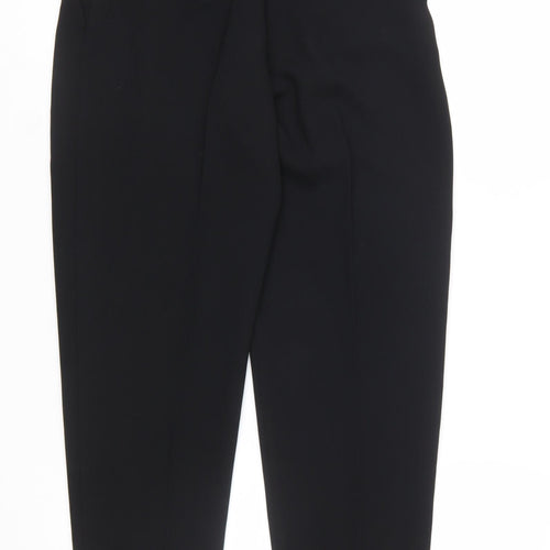 Mango Women Black Suit Trousers Size 8 Polyester Pleated Style