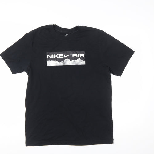 Nike Air Men's Black Graphic Sports T-Shirt Size M Regular Fit